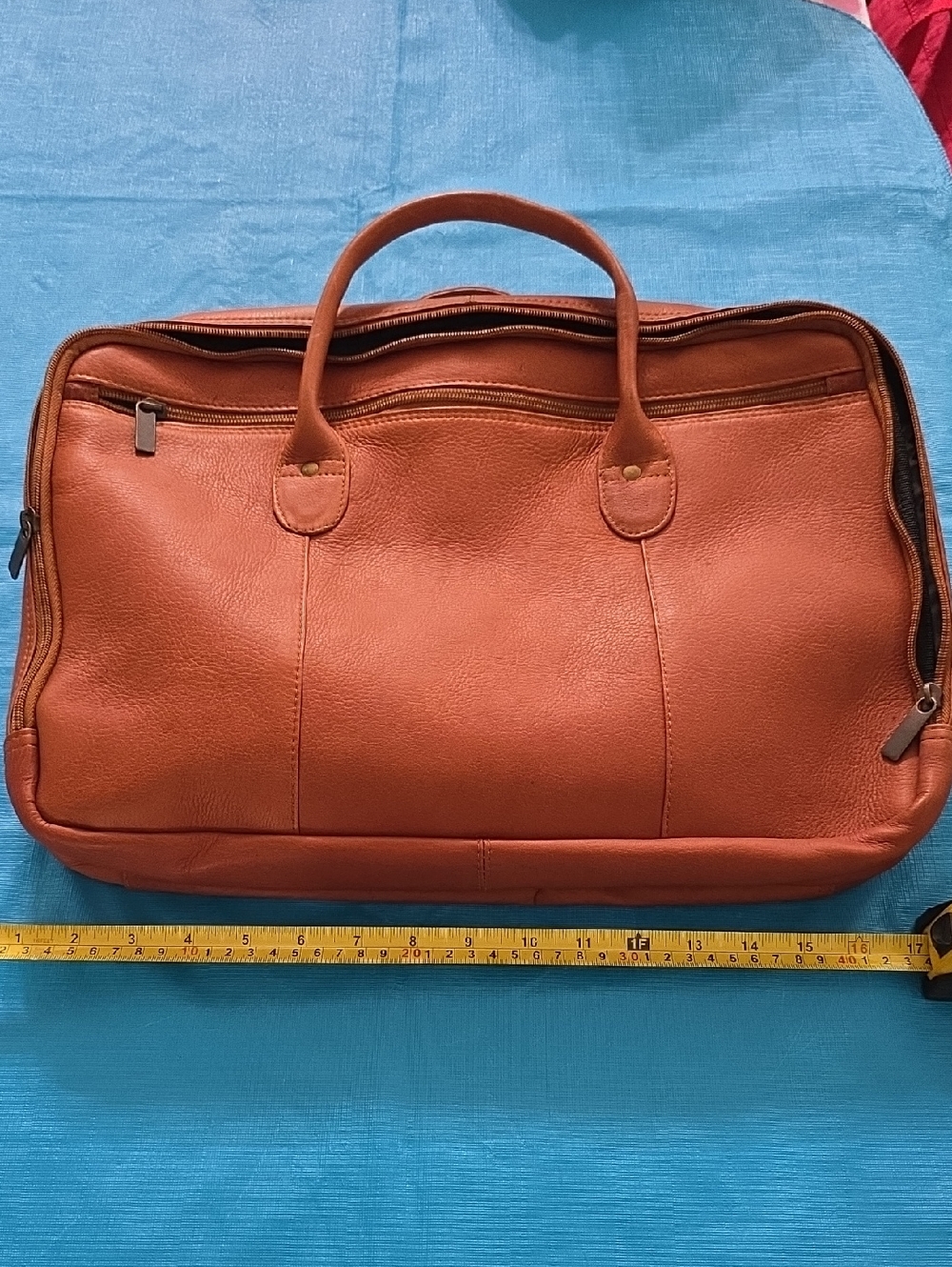 Men's Leather Briefcase Bag in Rust Brown - Classic Workweek Carry